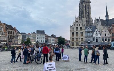 Statische betoging in Mechelen